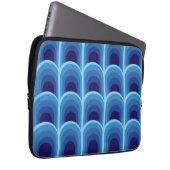 Moderne Blaugradient-Bogen-Muster Laptopschutzhülle (Vorne Rechts)