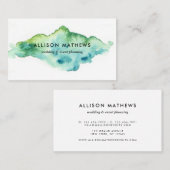 Moderne blaugrüne Farbe Visitenkarte (Vorne/Hinten)