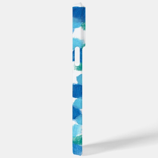 Moderne blaugrüne Kieselsteine Abstrakte Kunst Case-Mate iPhone Hülle (Rückseite / Rechts)