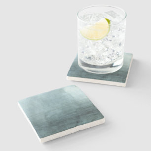 Moderne blaugrüne Wasserfarbe Abstrakt Minimal Steinuntersetzer