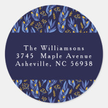 Moderne bläuliche Hanukkah-Rücksendeadresse