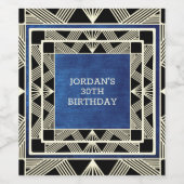 Moderne Blaumaskuline Weinetikett (Einzelnes Label)