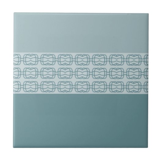 Moderne Blaupattern Fliese (Vorderseite)