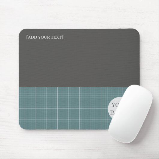Moderne Blaupause Geometrisches Gitter-Mauspad MP0 Mousepad (Mit Mouse)