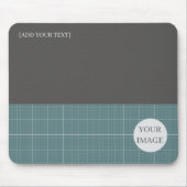 Moderne Blaupause Geometrisches Gitter-Mauspad MP0 Mousepad (Vorne)