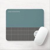 Moderne Blaupause Geometrisches Gitter-Mauspad MP0 Mousepad (Mit Mouse)