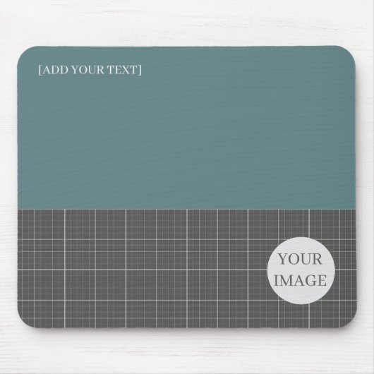 Moderne Blaupause Geometrisches Gitter-Mauspad MP0 Mousepad (Vorne)