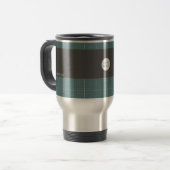 Moderne Blaupause-Gitter Isolierte Reisetasche TM0 Reisebecher (Vorderseite Links)