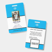 Moderne Blei-ID-Karte mit Foto und Logo Ausweis (Vorder- & Rückseite)