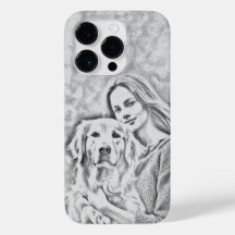 Moderne Bleistift Drawin Dog MAMA Dog Lover iPhone