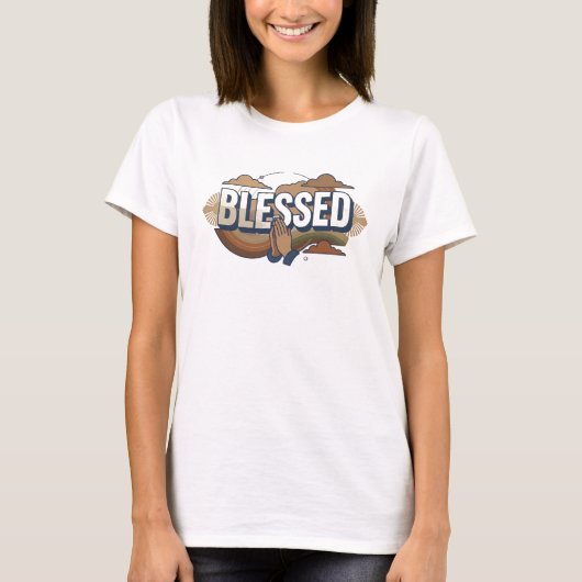 Moderne BLESSED 2D Originaldesign T-Shirt (Vorderseite)