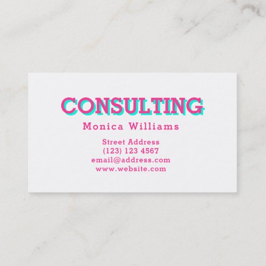 Moderne Blickgelb-Popkunst des Schattens 3D Visitenkarte (Rückseite)