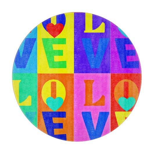 Moderne Bliss: Liebe Elegante Schneidebrett (Vorderseite)