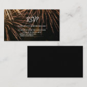 Moderne Blitzfeuer-Hochzeitskarte Rsvp Begleitkarte (Vorne/Hinten)