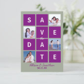 Moderne Blockbriefe und Foto - Save the Date 3X5 (Stehend Vorderseite)