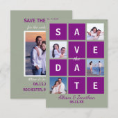 Moderne Blockbriefe und Foto - Save the Date 3X5 (Vorne/Hinten)