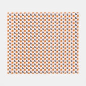Moderne Blöcke Orange Pink Grau Fleecedecke (Vorderseite (Horizontal))