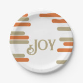 Moderne Blockfreude Weihnachten Pappteller (Vorderseite)