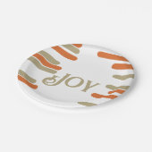 Moderne Blockfreude Weihnachten Pappteller (Schrägansicht)