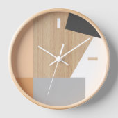 Moderne Blockstreifen Musterkunst auf Imitaten Hol Uhr (Vorderseite)