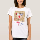 Moderne Blonde Frau Patria y Vida T - Shirt (Vorderseite)