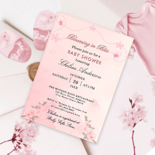 Moderne 'Blooming in Bliss' in Blushrosa Baby Show Acryleinladungen
