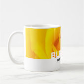 Moderne blorgelbe Rose BLESSED Kaffeetasse (Links)