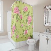 Moderne blorgrüne Rose Duschvorhang (Beispiel)