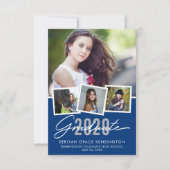 Moderne Blue Abschluss Class of Foto Ankündigung (Vorderseite)