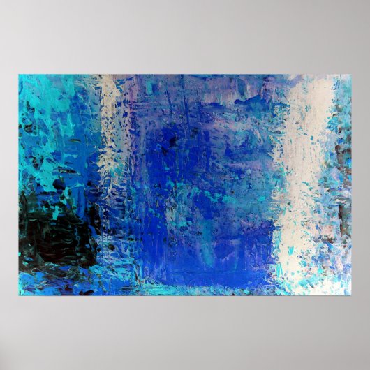 Moderne Blue Abstrakt Print Art Decors Poster (Vorne)