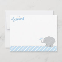 Moderne Blue and Gray Elephant Boy Baby Dusche