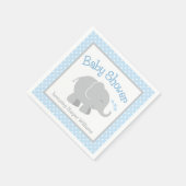 Moderne Blue and Gray Elephant Boy Baby Dusche Serviette (Ecke)