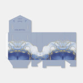 Moderne Blue Aqua Marble Wedding Geschenkschachtel (Ungefaltet)