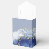 Moderne Blue Aqua Marble Wedding Geschenkschachtel (Geöffnet)