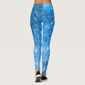 Moderne Blue Athletic Workout-Leggings Leggings (Rückseite)