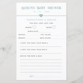 Moderne Blue Baby Dusche Beratung und Vorhersagen (Vorderseite)