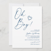 Moderne Blue Baby Dusche Einladung (Vorderseite)