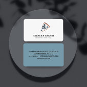 Moderne Blue Bakery Business Card | Blueberry-Logo Visitenkarte