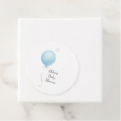 Moderne Blue Balloon Baby Dusche Geschenkanhänger (Beispiel)