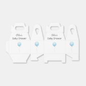 Moderne Blue Balloon Baby Dusche Geschenkschachtel (Ungefaltet)