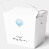 Moderne Blue Balloon Baby Dusche Geschenkschachtel (Rückseite)