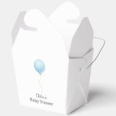Moderne Blue Balloon Baby Dusche Geschenkschachtel (Offen)