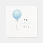 Moderne Blue Balloon Baby Dusche Serviette (Vorderseite)