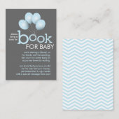 Moderne Blue Balloon Baby Duschkabine Book Insert (Vorne/Hinten)
