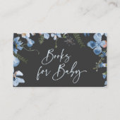 Moderne Blue Beige Bücher für die Babyumschließkar Visitenkarte (Vorderseite)