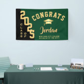 Moderne Blue Black Abschluss Class 2025 Party Banner (Messeveranstaltung)