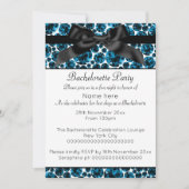 MODERNE BLUE BLACK DIAMOND BOW BACHELORETTE EINLADUNG (Vorderseite)