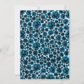 MODERNE BLUE BLACK DIAMOND BOW BACHELORETTE EINLADUNG (Rückseite)