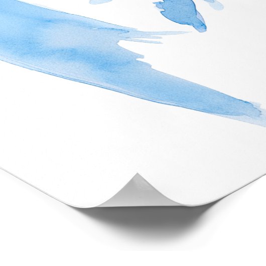 Moderne Blue Bow Coquette Graduation Party Willkom Poster (Ecke)