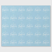 Moderne Blue Boy-Taufe Geschenkpapier (Flach)